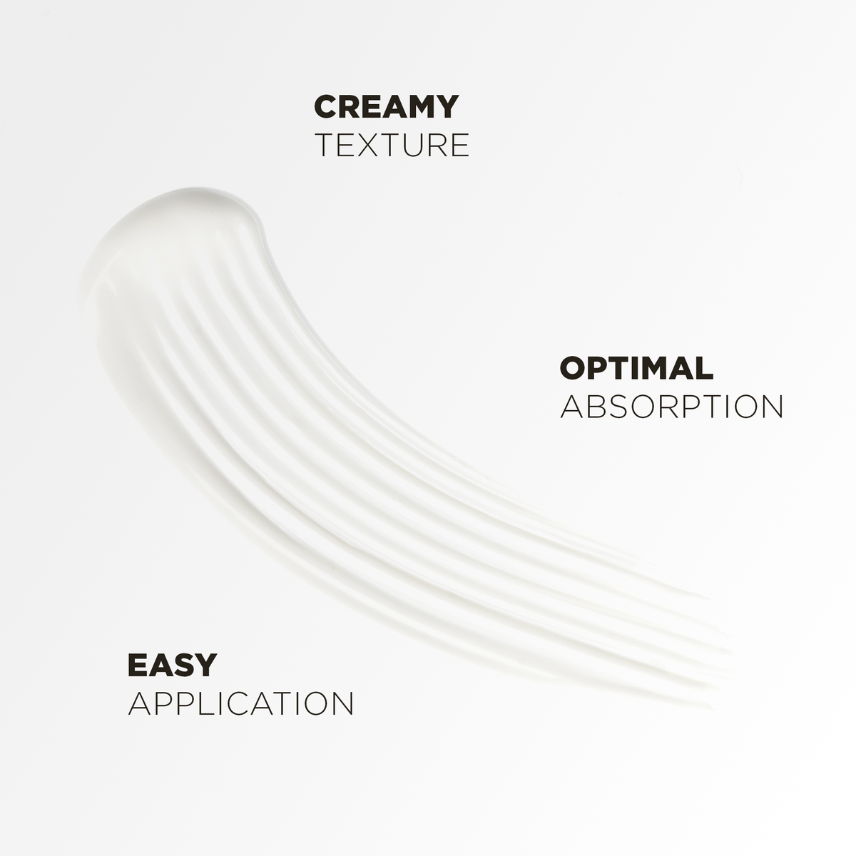 Creamy texture, optimal absorption and easy application
