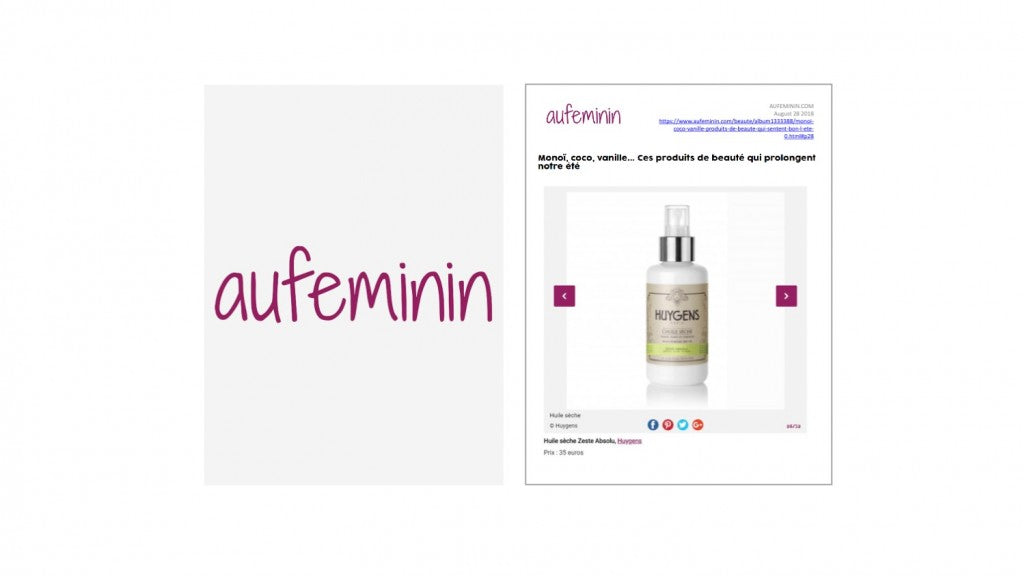 HUYGENS dans aufeminin.com