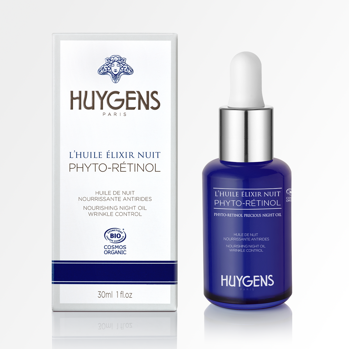 Étui et flacon de l'Huile Élixir Nuit Phyto-Rétinol