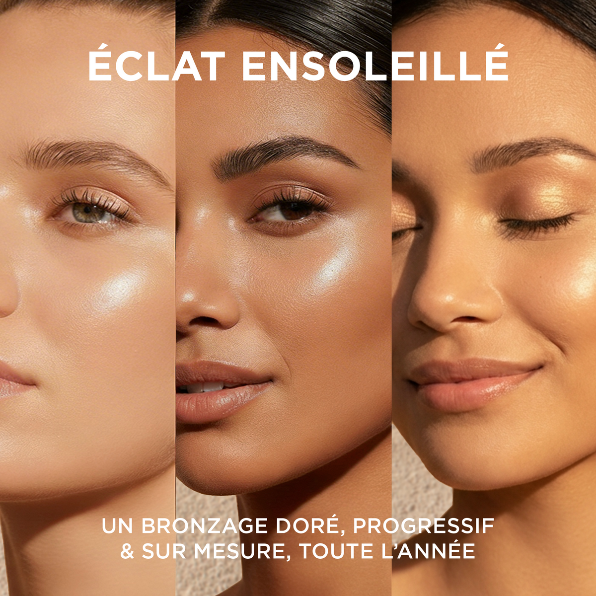 Éclat ensoleillé sur trois carnations : un bronzage doré, progressif et sur mesure, toute l'année