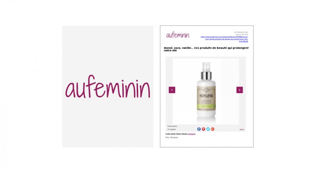 HUYGENS dans aufeminin.com